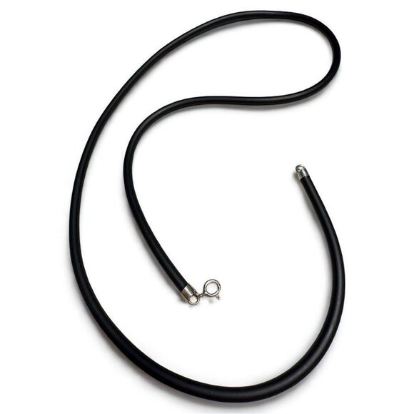 22” Black Cord Necklace - Unisex | 925 Silver Clasp | Minimalist | Great… - Picture 16 of 17